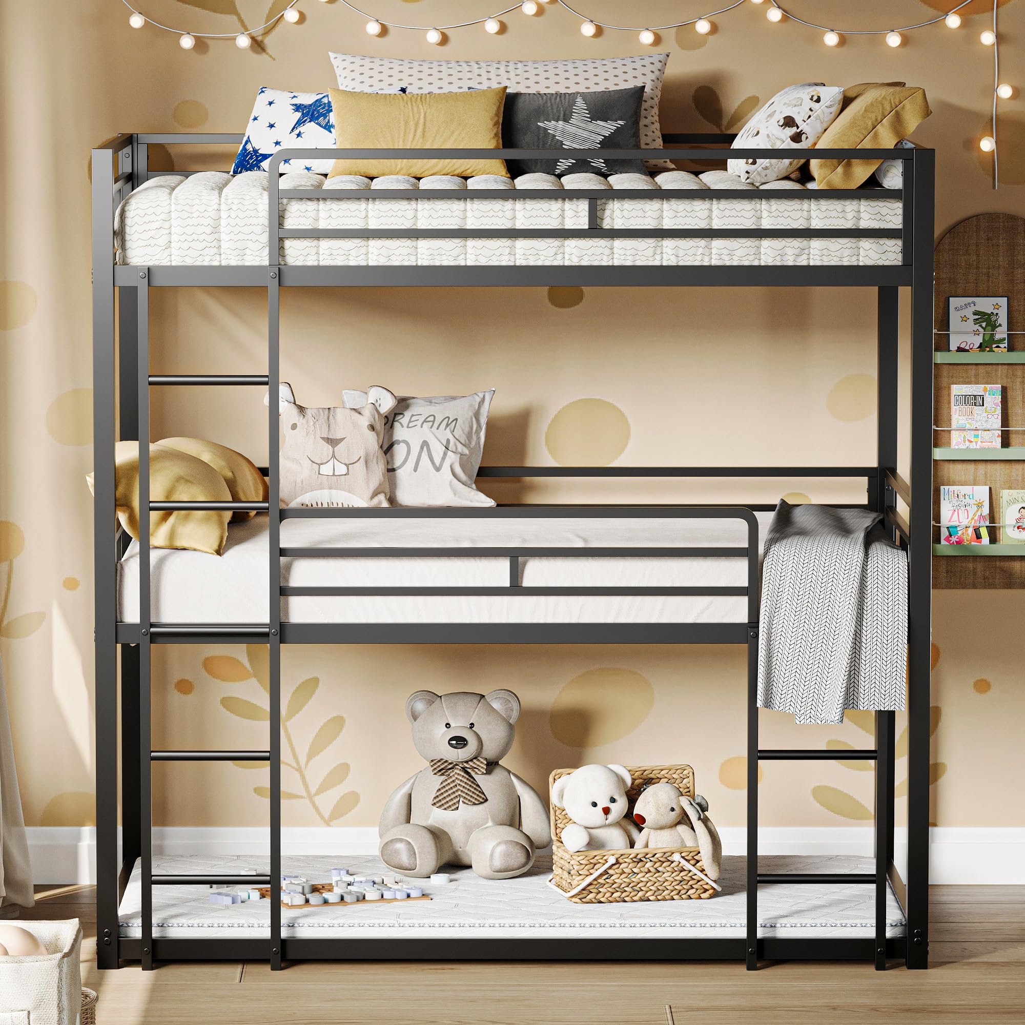 Bunk Bed, Triple Bunk beds Twin Over Twin Over