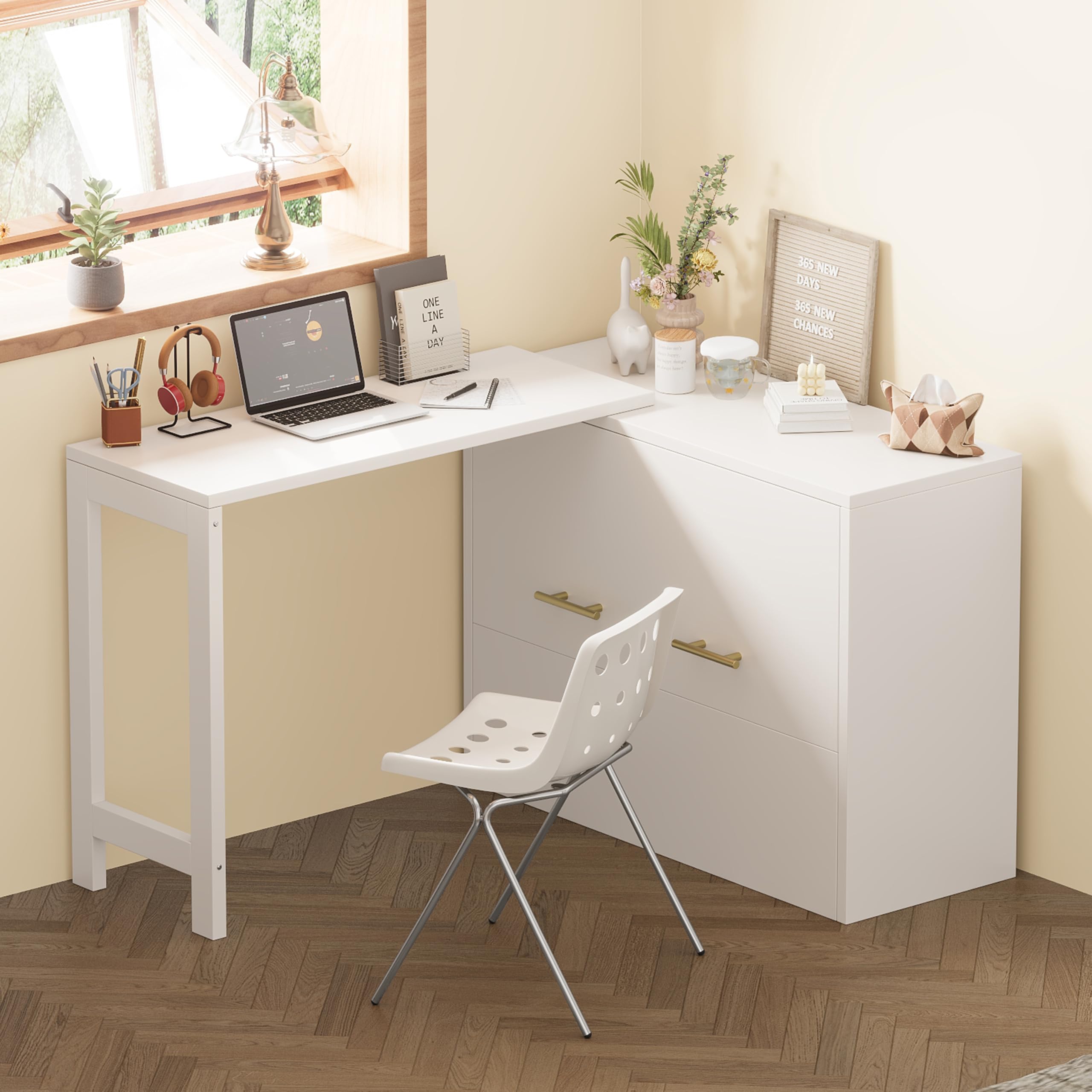 Twin Size Murphy Cabinet Bed with Adjustable Position Desk