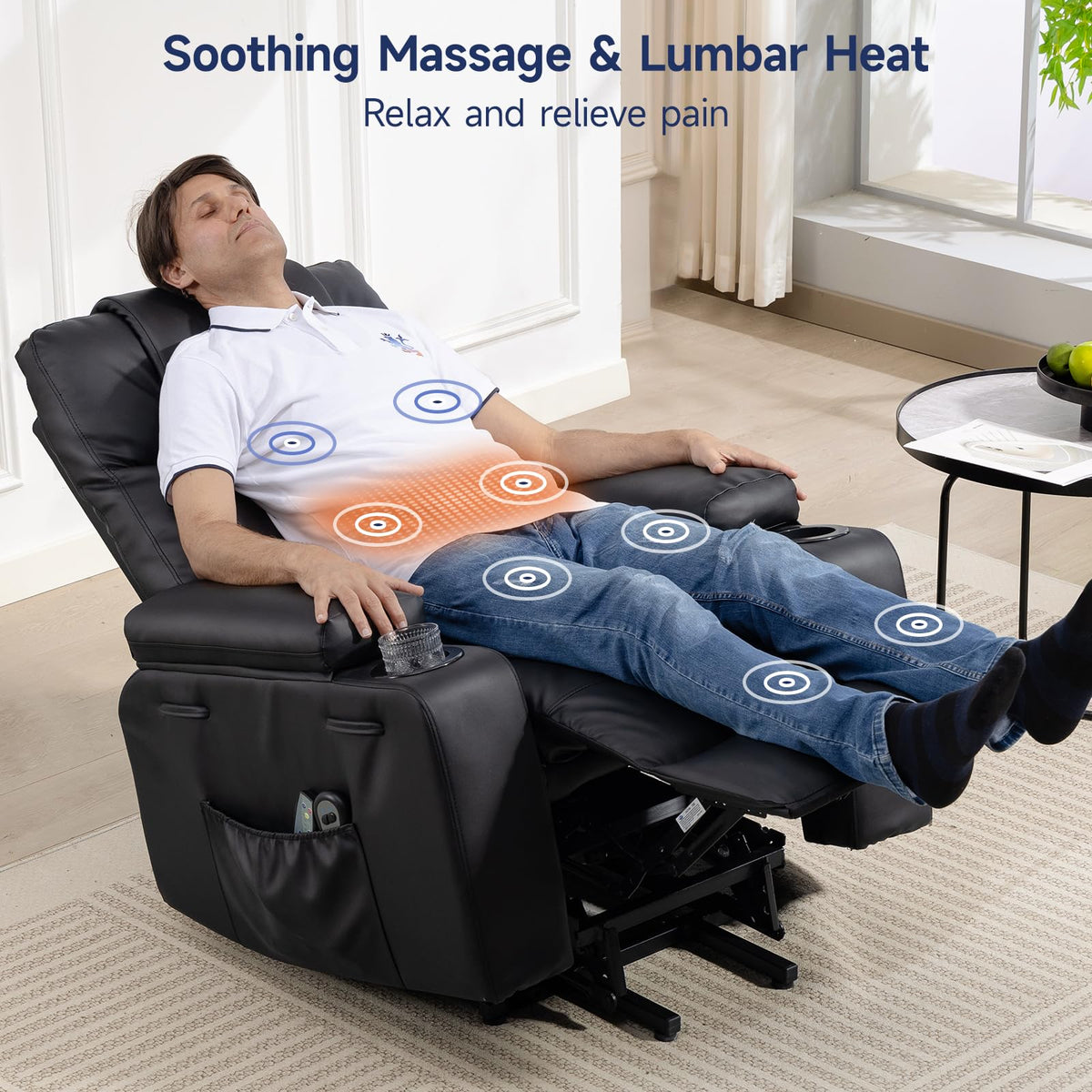Power Lift Recliner Chair with Massage & Heat