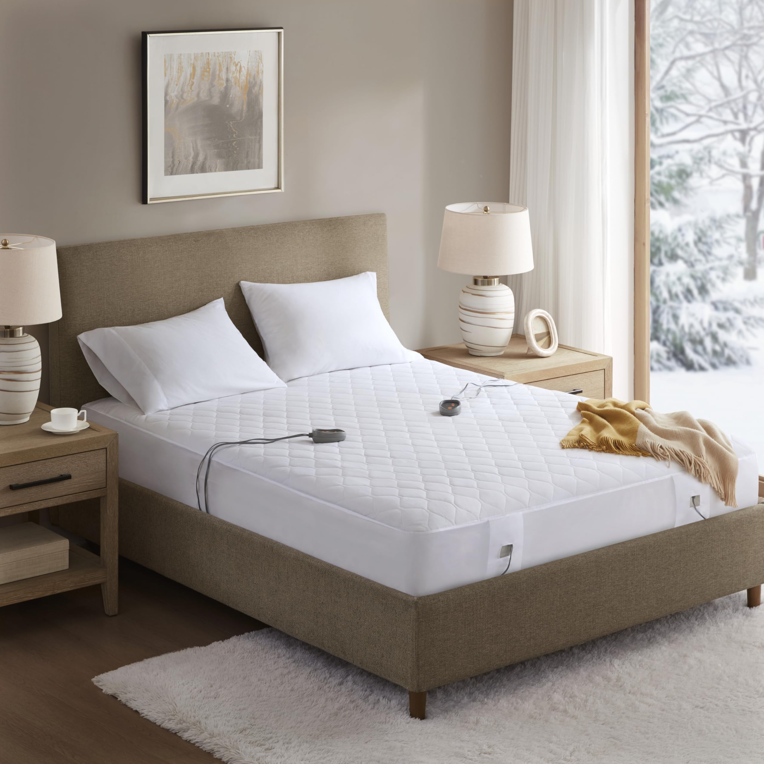 Blend Heated Mattress Pad Secure Comfort Technology - Luxury Quilted Electric