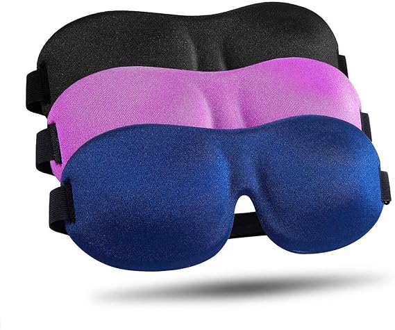 Sleep Mask for Side Sleeper 3 Pack, Blackout 3D Eye Mask for Sleeping