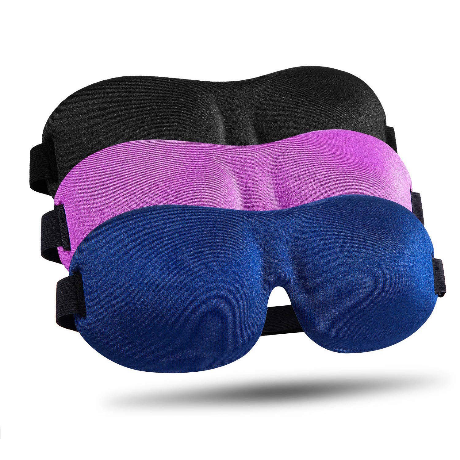 Sleep Mask for Side Sleeper 3 Pack, Blackout 3D Eye Mask for Sleeping