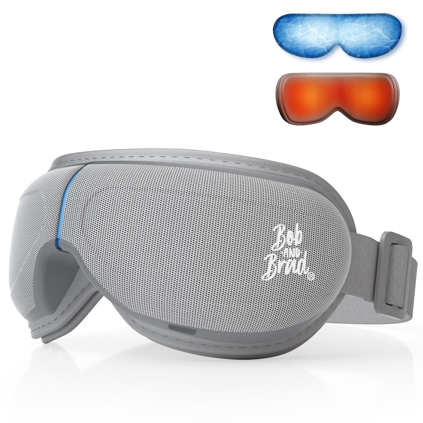 BOB AND BRAD Eye Massager with Heat and Cooling, EyeOasis 2 Eye Mask for Migraines FSA HSA Eligible, Heated Face Massager for Eyes Strain Relief Improve Sleep, Birthday Gifts for Women Men Mom Dad