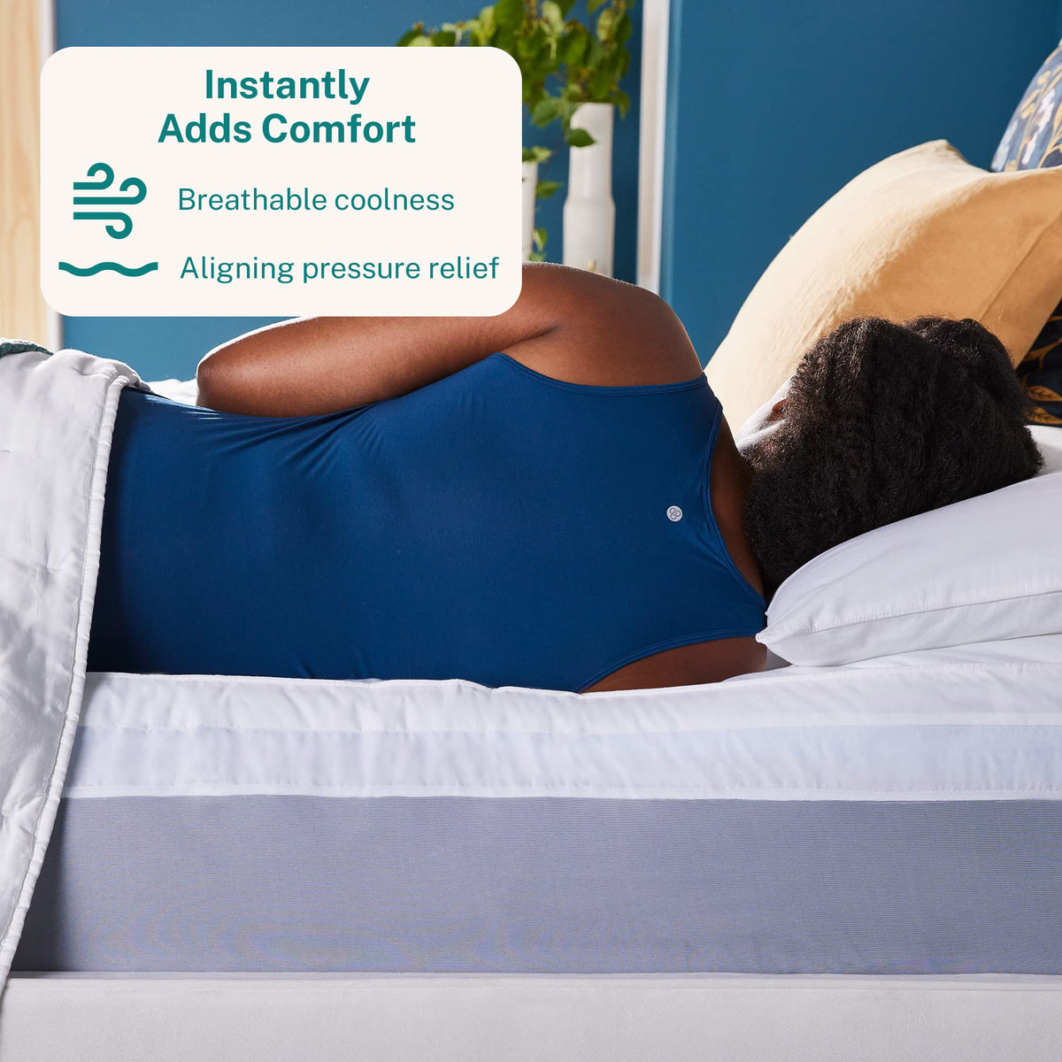 Dual Layer Gel Memory Foam Mattress Topper, Queen