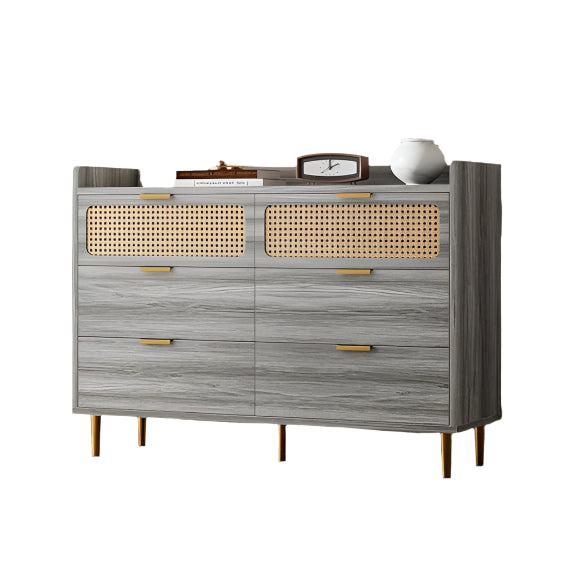 6 Drawer Double Dresser for Bedroom, 47" Wide Modern Chest of Drawers
