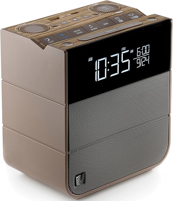 SFQ-16: Bedside Alarm Clock Radio & Bluetooth Speaker, with Large Display Screen