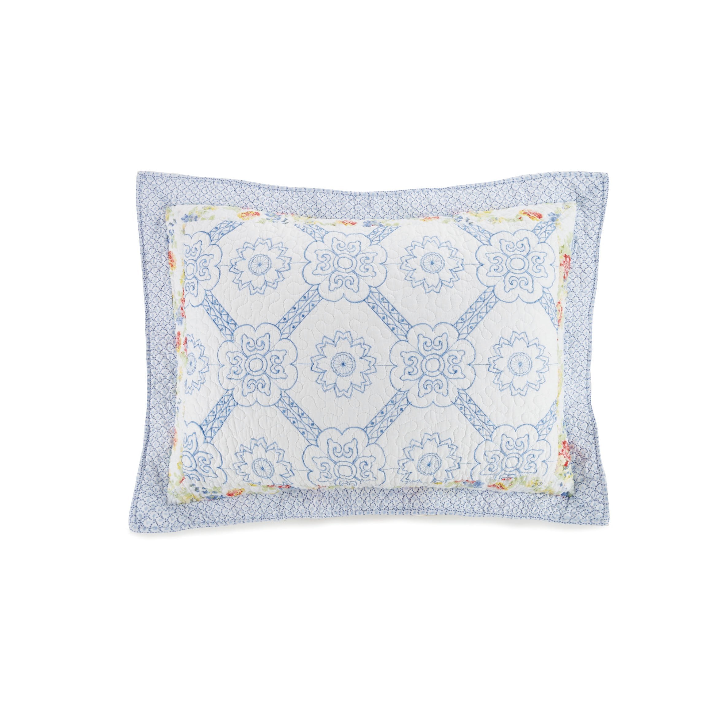 Floral Patch Quilt, Full Queen 90X90'', Blue