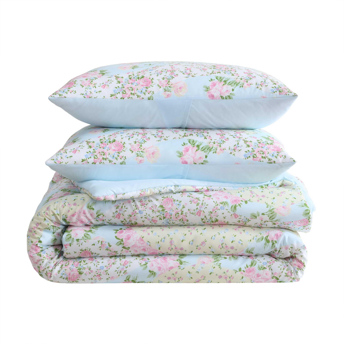 Queen Comforter Set – Floral Patchwork Bohemian Bedding