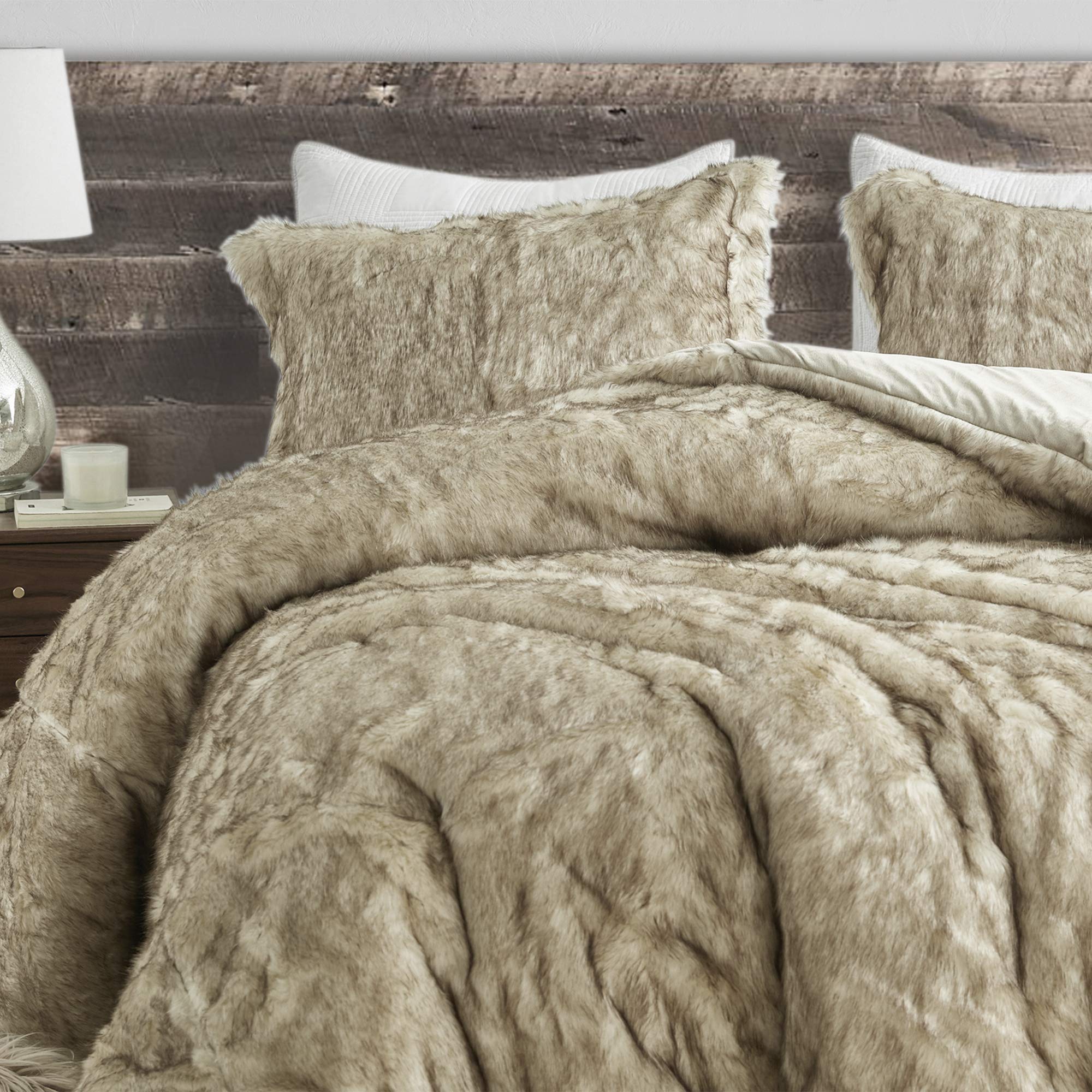 Coma Inducer Oversized Queen Comforter Set - Arctic Bear - Tundra Brown