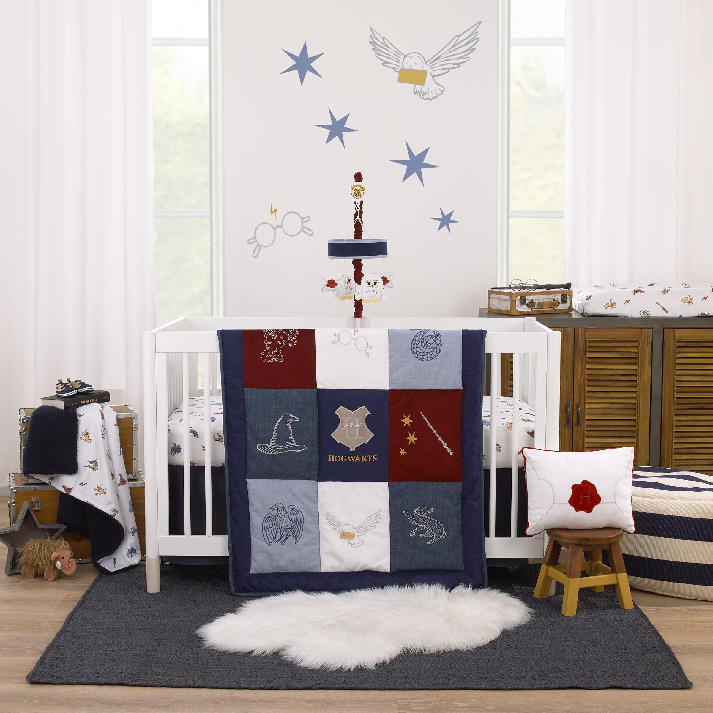Brothers Harry Potter Welcome Little Wizard Navy, Burgundy, Denim Blue