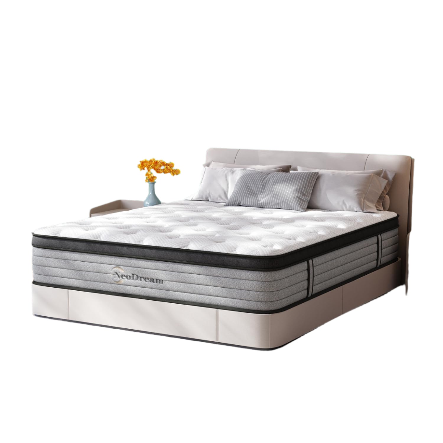 Queen Mattress, 12 Inch Hybrid Matress with Memory Foam & Individual Pocket Springs