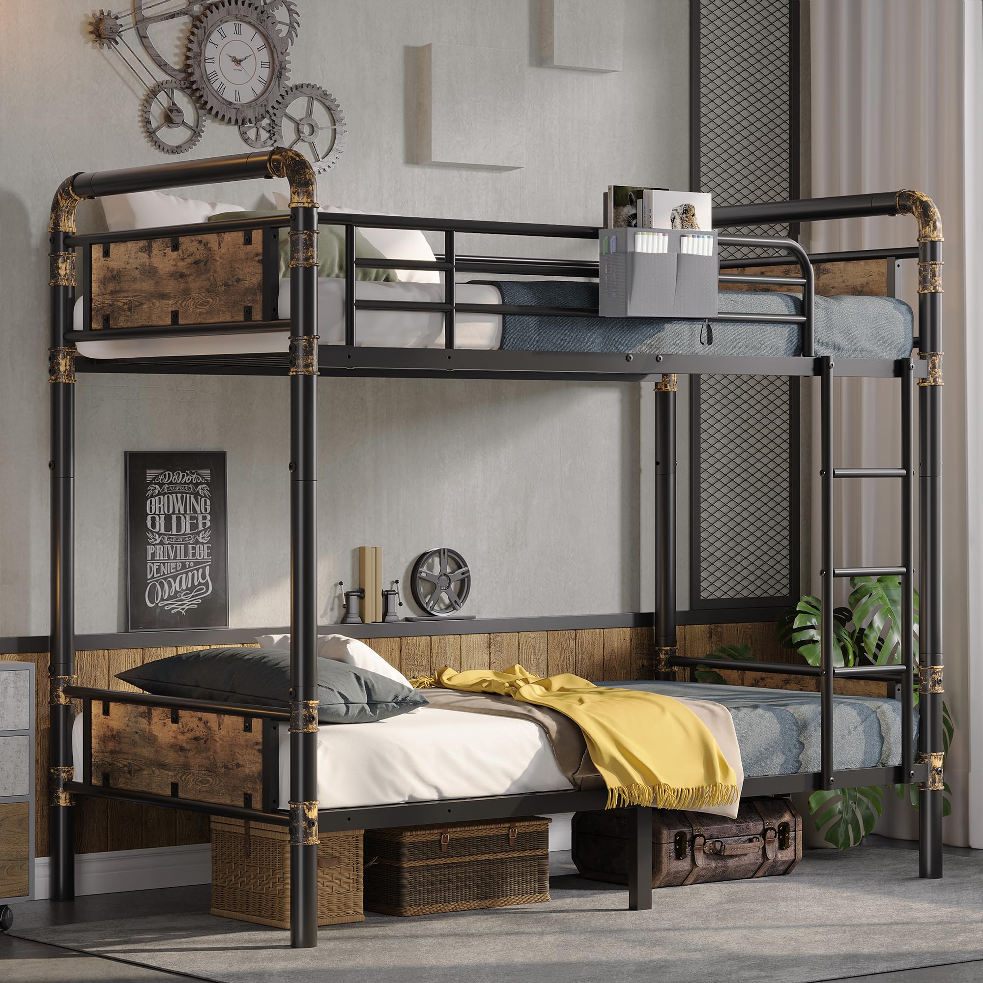 Bunk Bed Twin Over Twin, Convertible Twin Bunk Beds