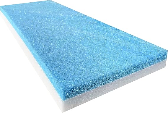 6x24x72GMF15 RV Bed Mattress, 6" x 24" x 72", Turquoise on White