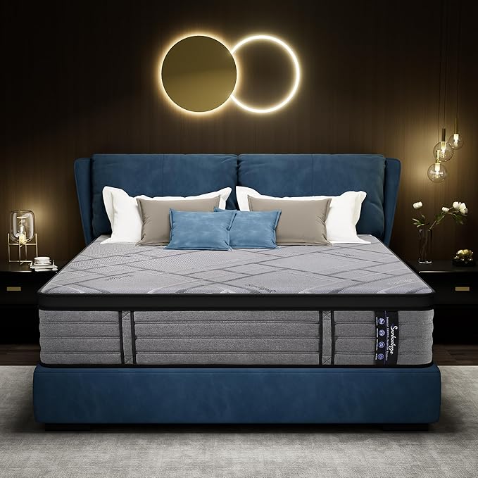 Gel Foam Hybrid Mattress - 14 Inch Queen Mattress for Pressure Relief