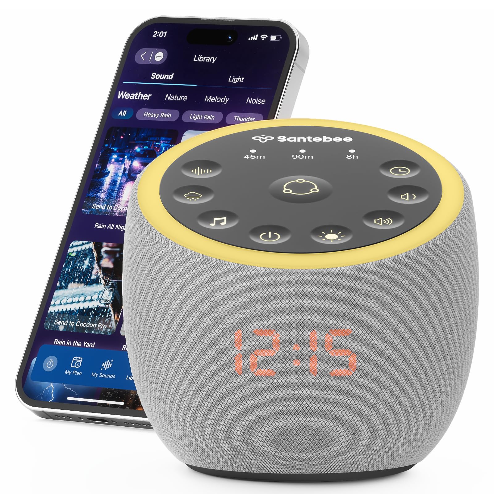 White Noise Sound Machine for Sleeping, 361 Soothing Sounds, Smart APP Control
