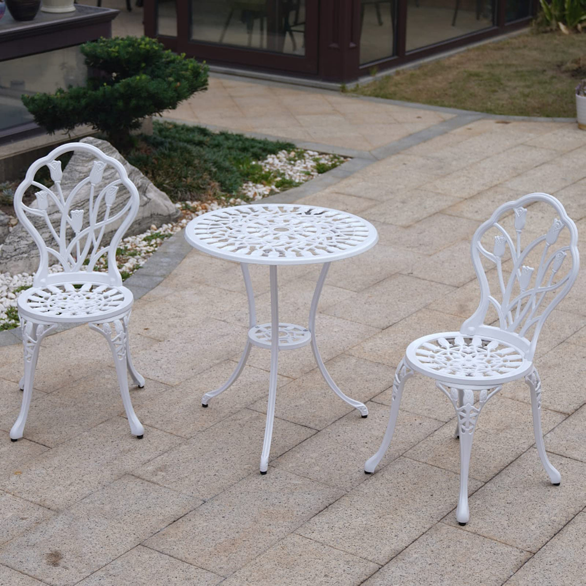 3-Piece Cast Aluminum Bistro Set