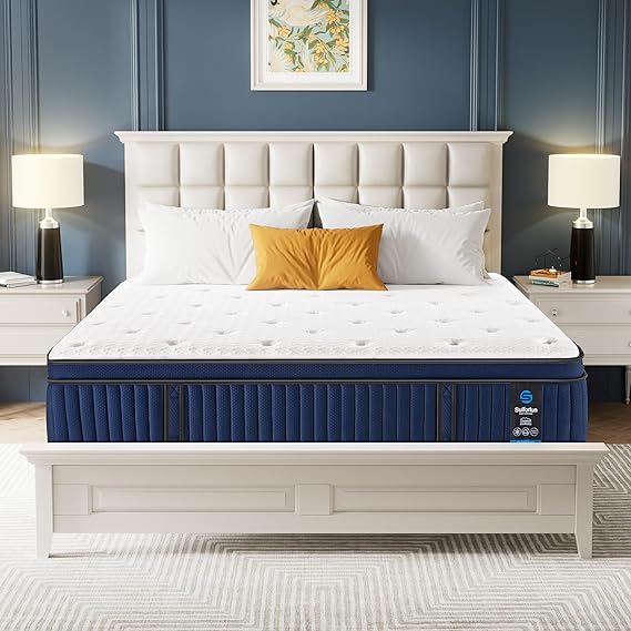 Queen Size Mattress 14 Inch Gel Memory Foam Hybrid Mattress in a Box