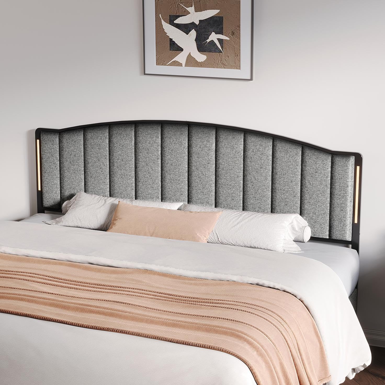 Headboard for King Size Bed with LED Lights