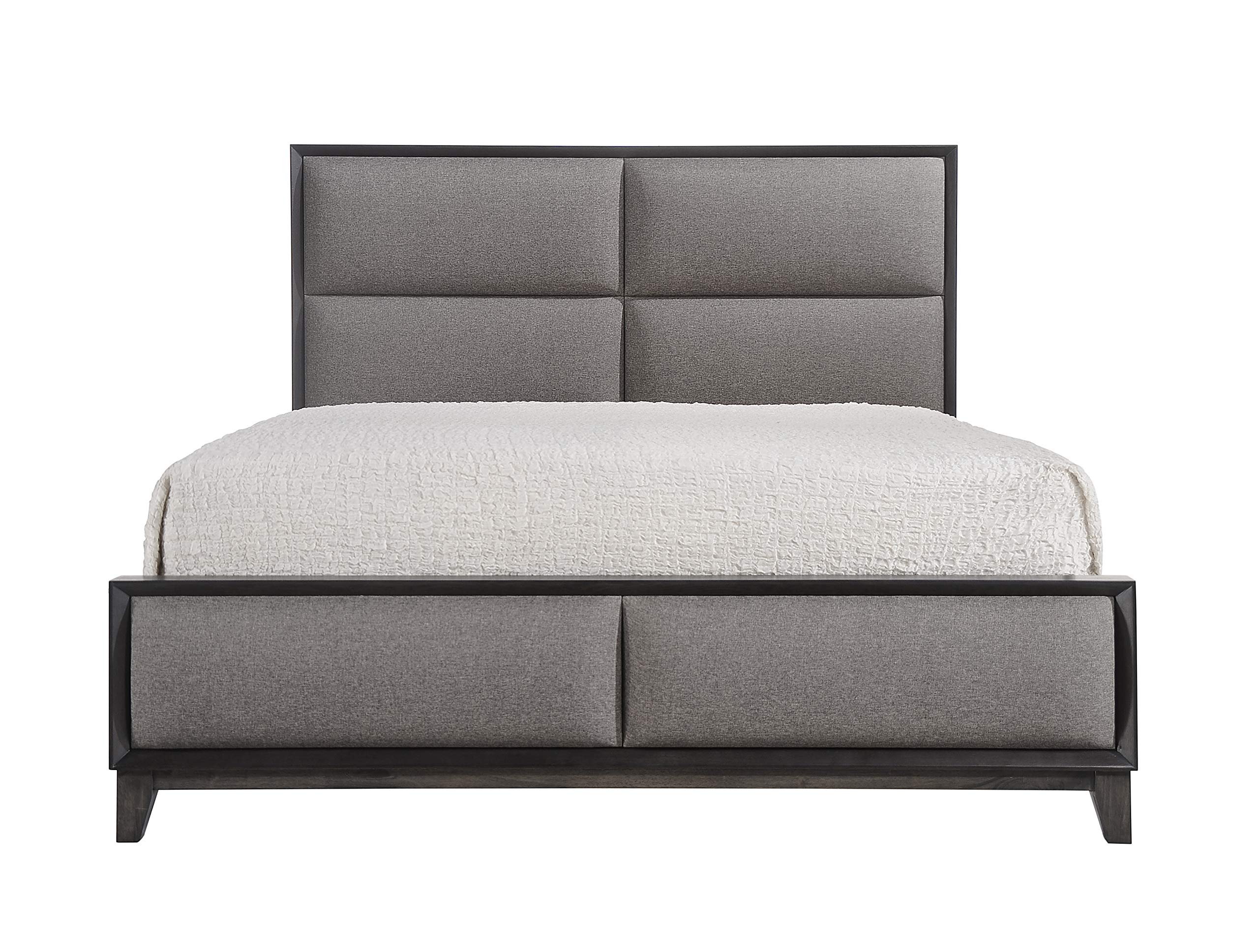 Sheldon 6-Piece King Size Gray Bedroom Set. Bed