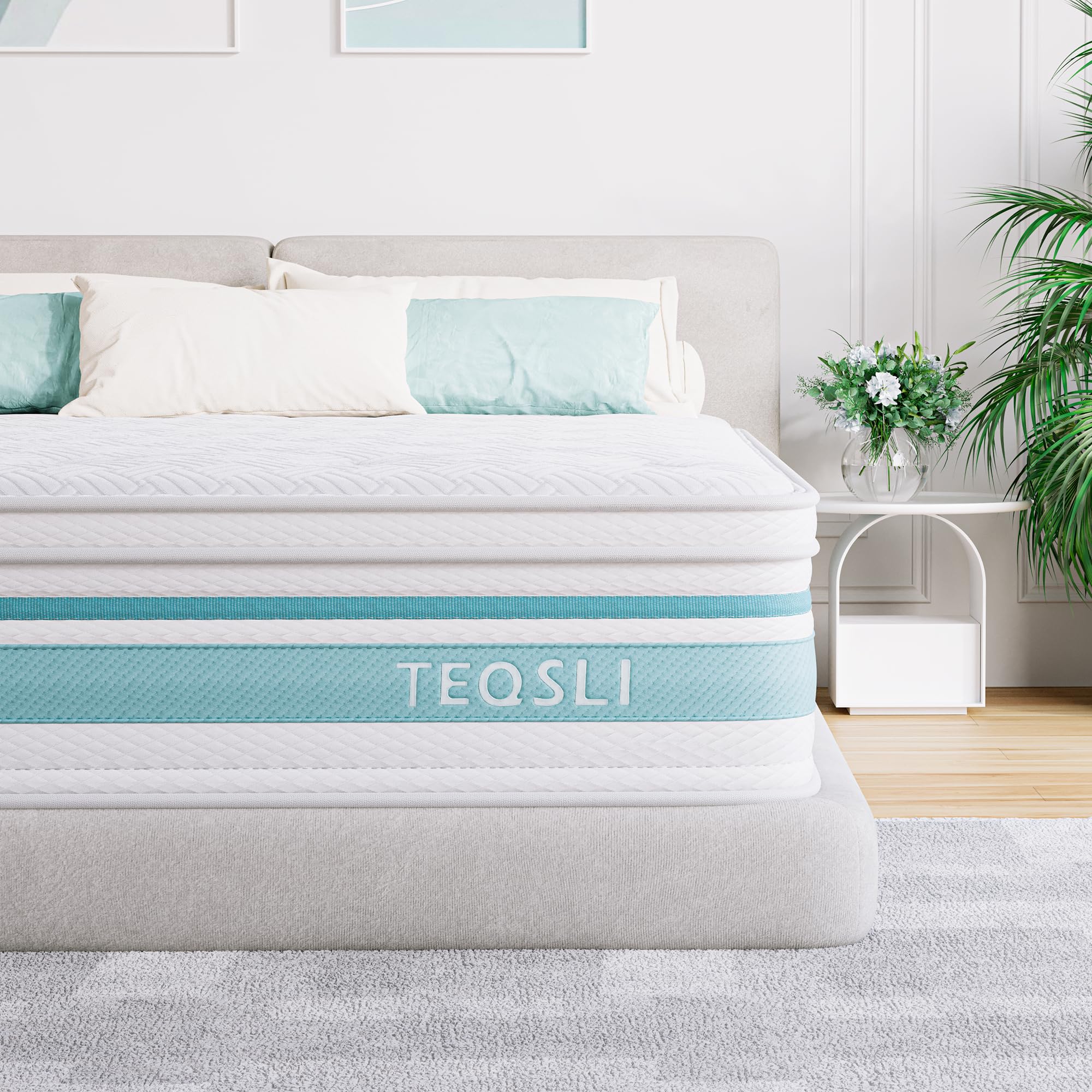 12-inch Mattress Innerspring Mattress in a Box for Pressure Relief & Cooling Sleep