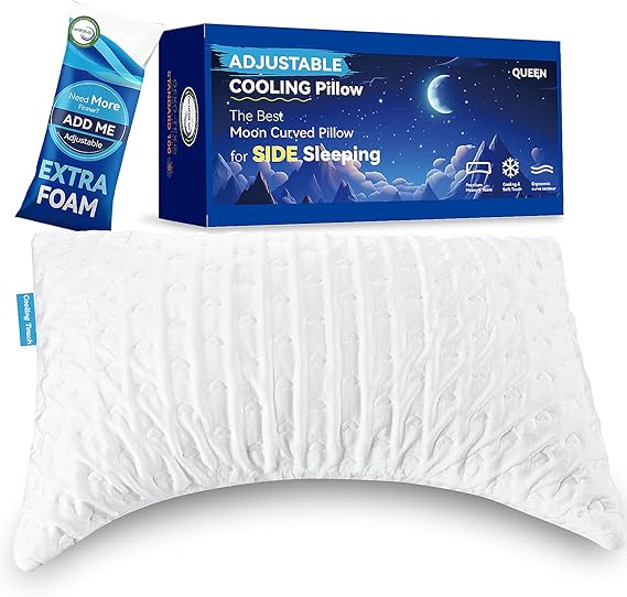 Pillow for Adults, Cooling Cervical Pillow for Neck and Shoulder