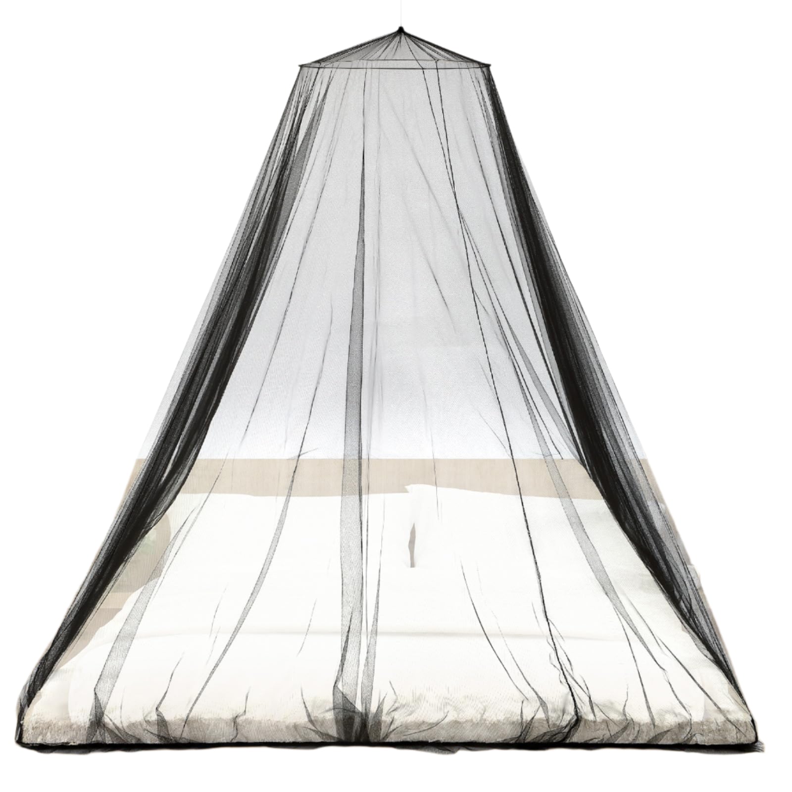 Enclosed Mosquito Net Round Dome Canopy for King-Sized Beds No Opening