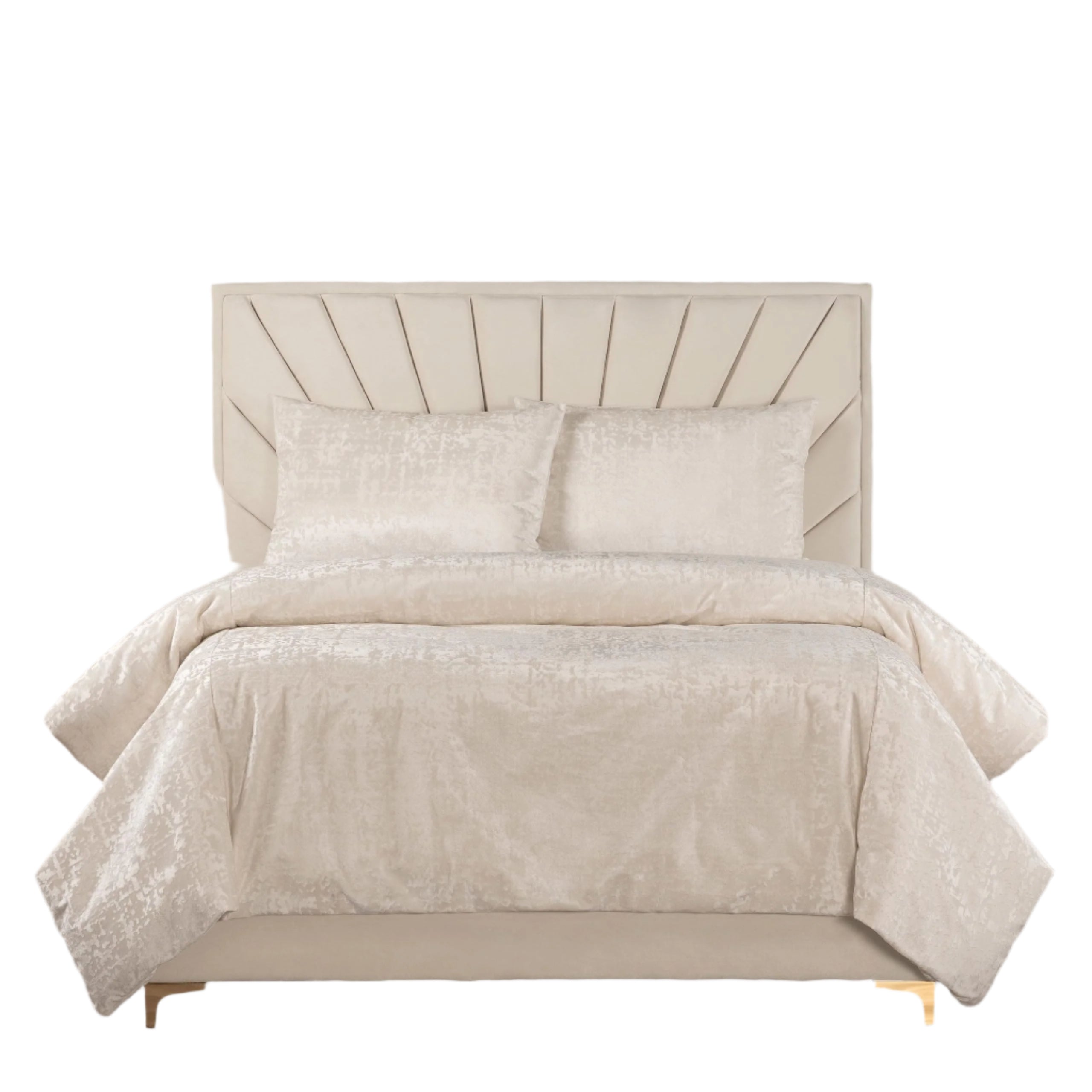 F Scott Fitzgerald High Society Duvet Cover and Insert Set Ivory, Cream King 3 Piece