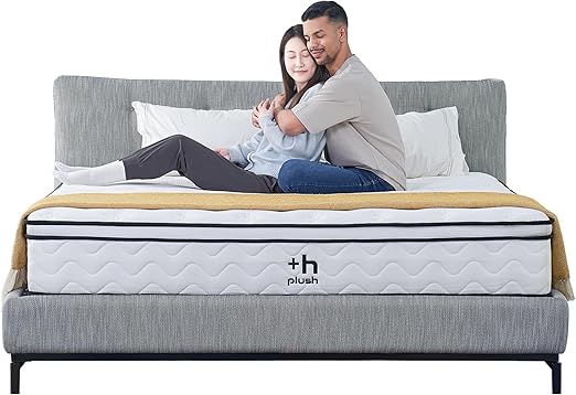 Plush Calm, 12 Inch King Size Mattress, Hybrid Pocketed Springs