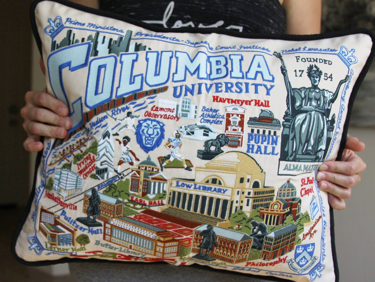 16"x20" Columbia University Collegiate Embroidered Throw Pillow – Teal