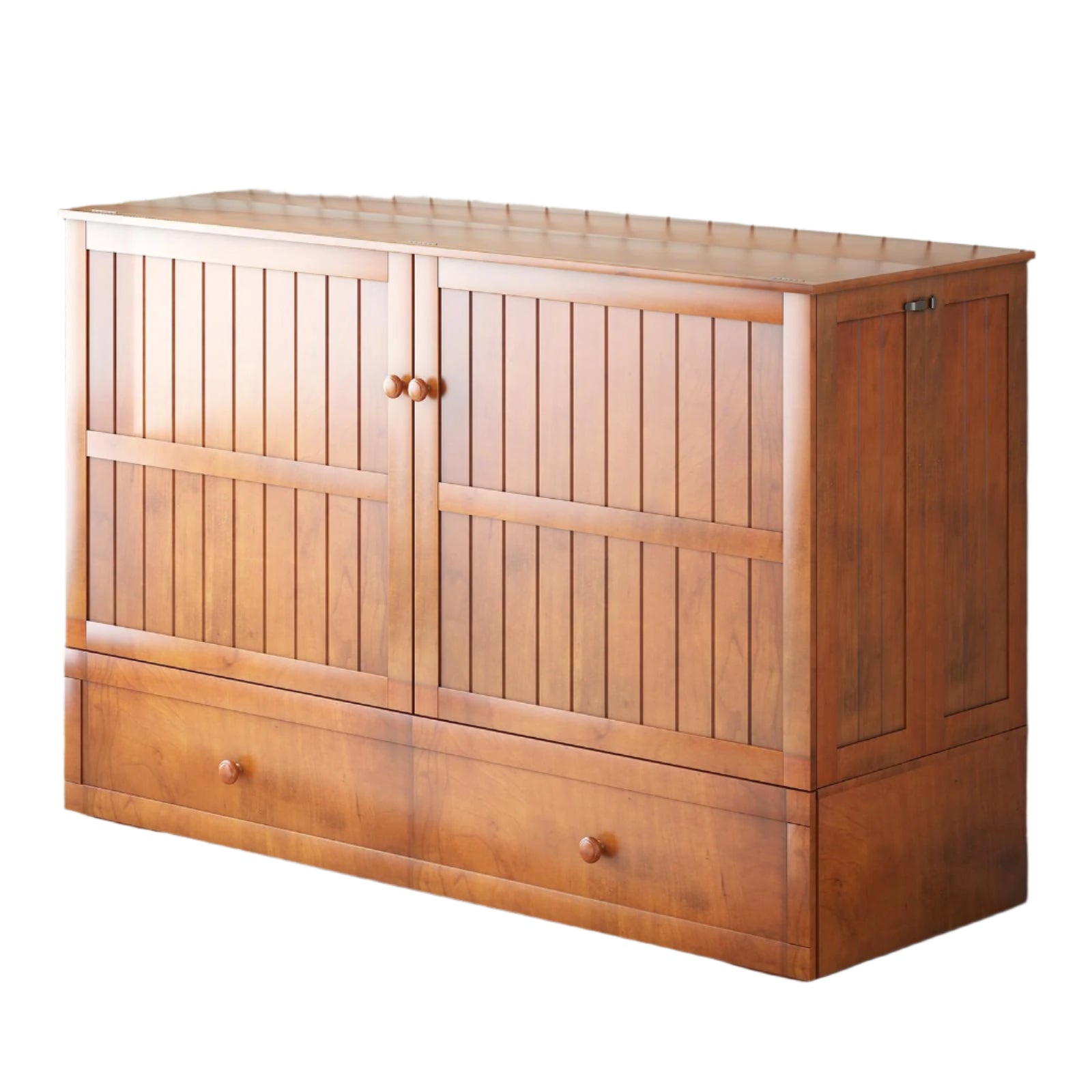 Cabinet Bed Queen Size, Hidden Murphy Bed with Storage Drawers