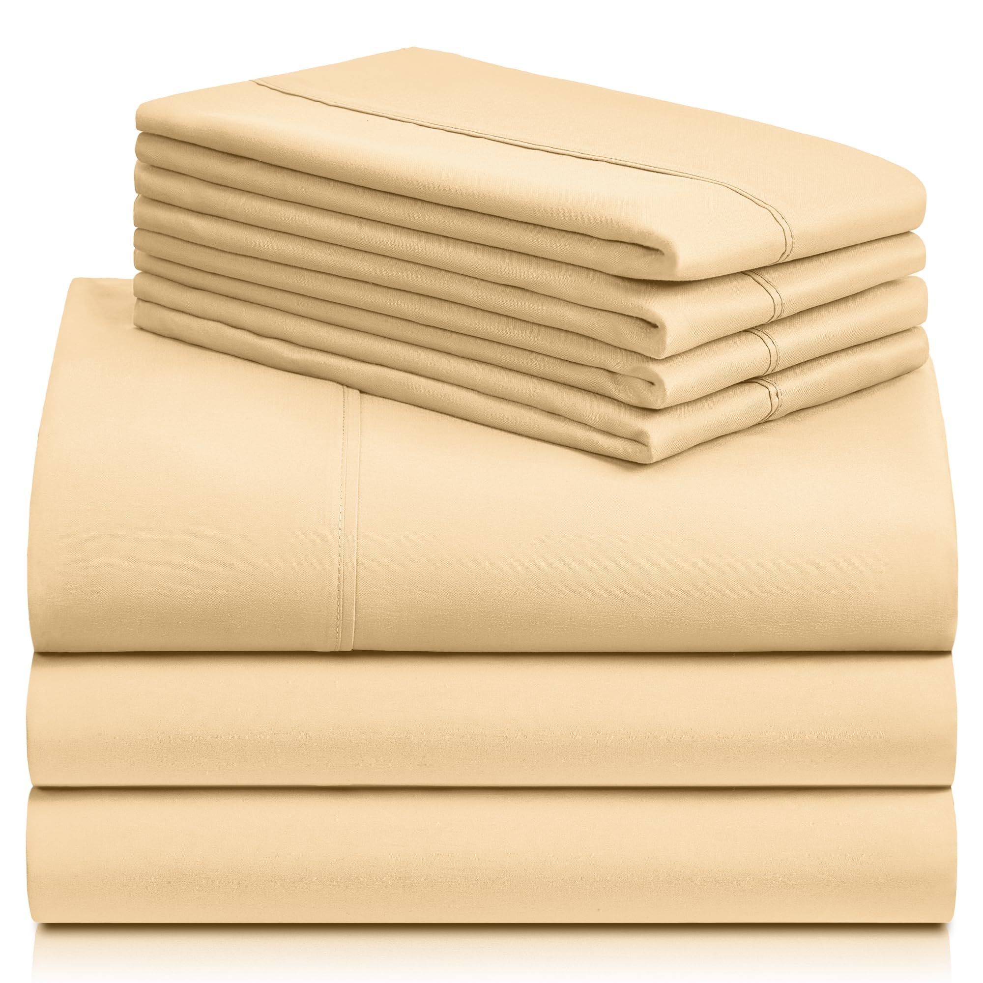 Sheet Set Bed Sheets Deep Pockets 18" Eco Friendly Wrinkle Free C