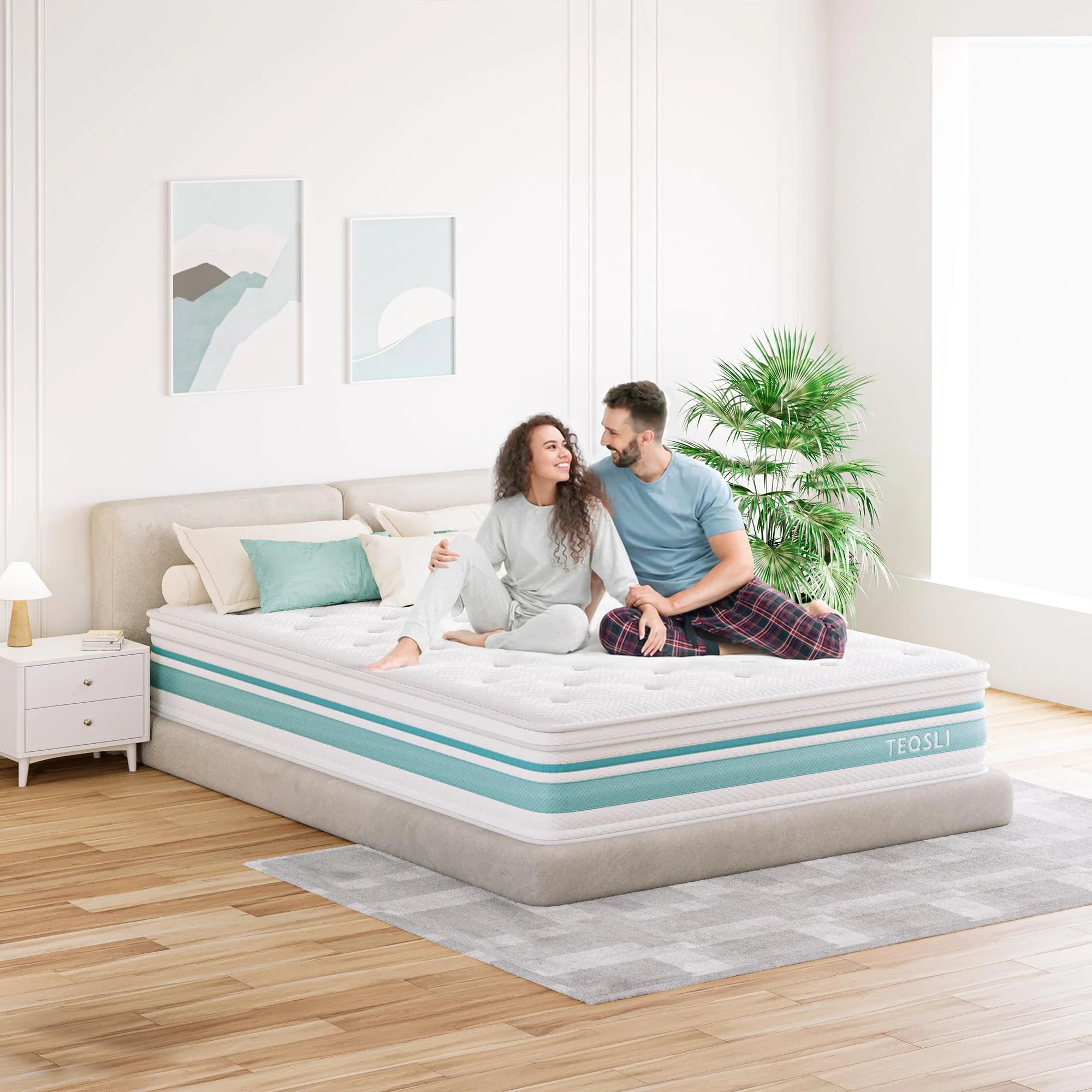 12-inch Mattress Innerspring Mattress in a Box for Pressure Relief & Cooling Sleep