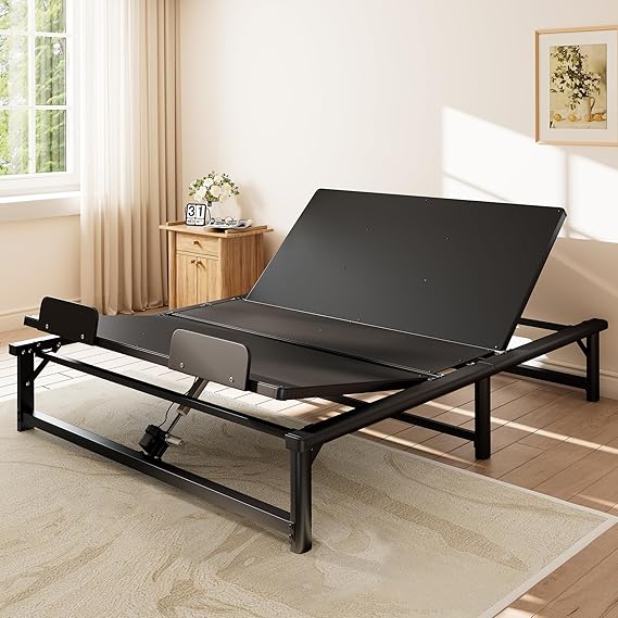 Adjustable Twin Bed Frame, Ergonomic Electric Bed with Quiet Durable Motor