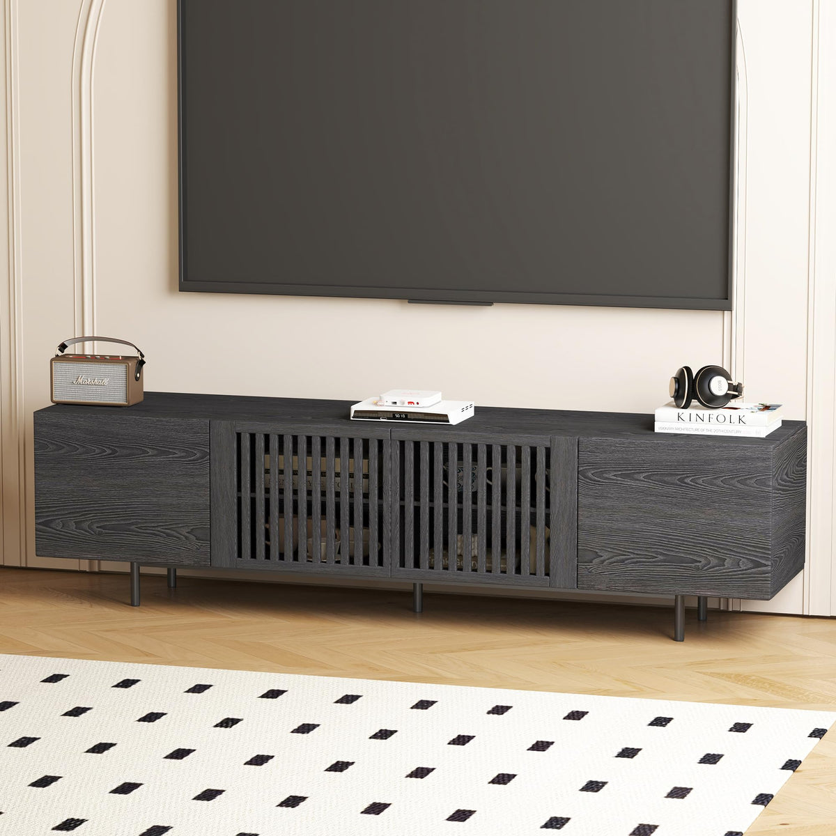 Mid-Century Modern TV Stand with Storage