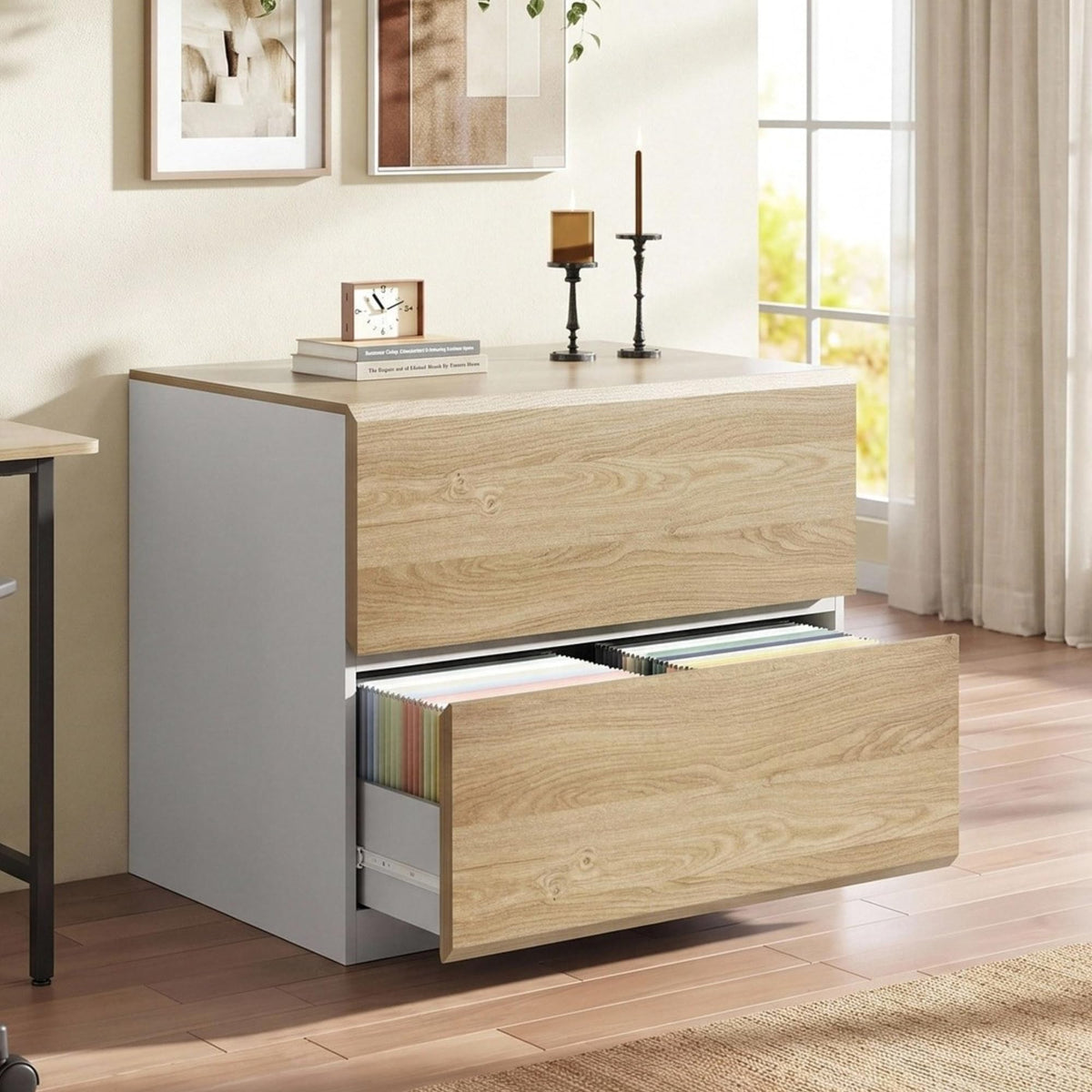 ModernMate 2 Drawer Lateral File Cabinet for Home Office, 31.5W*28.7H
