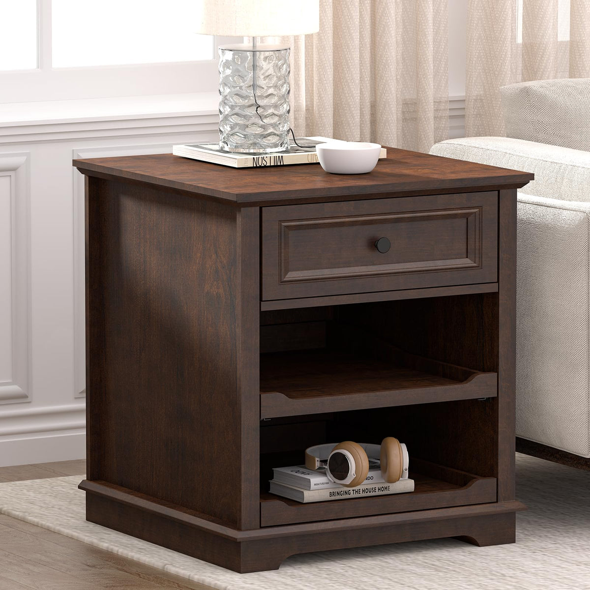 3-Drawer Lateral File Cabinet with Charging Station
