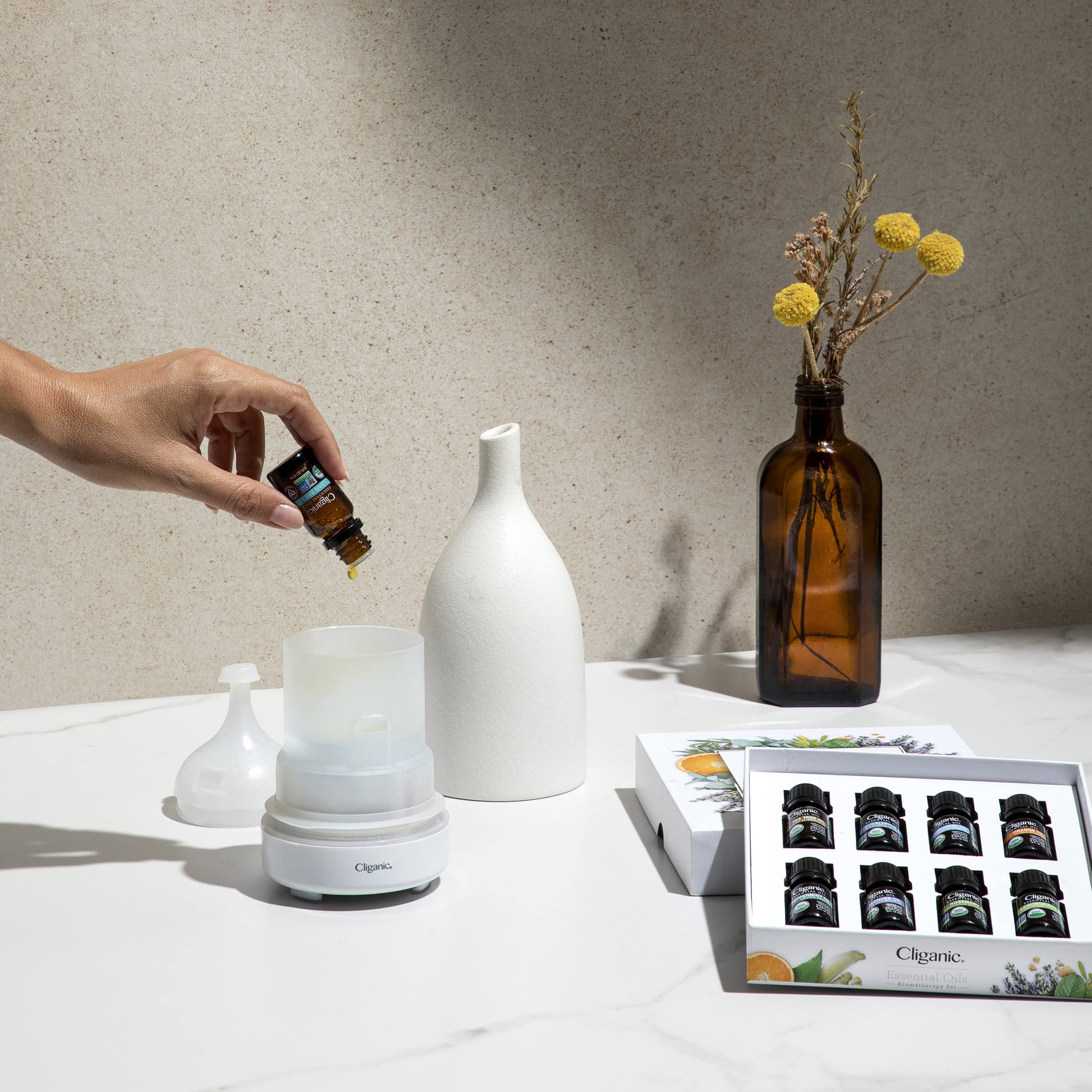 Ceramic Aromatherapy Diffuser for Essential Oils (Black)