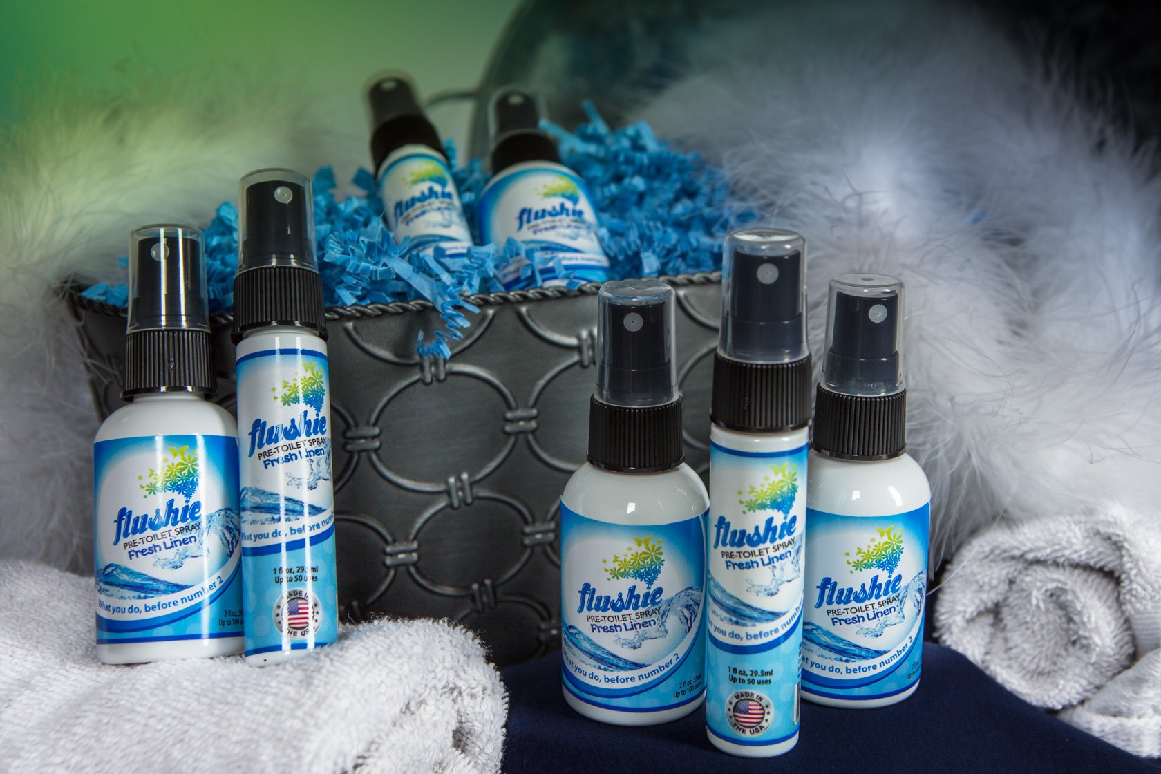 Travel Size Bathroom Spray for Toilet Deodorizer (4oz - Linen, 3 Pack)