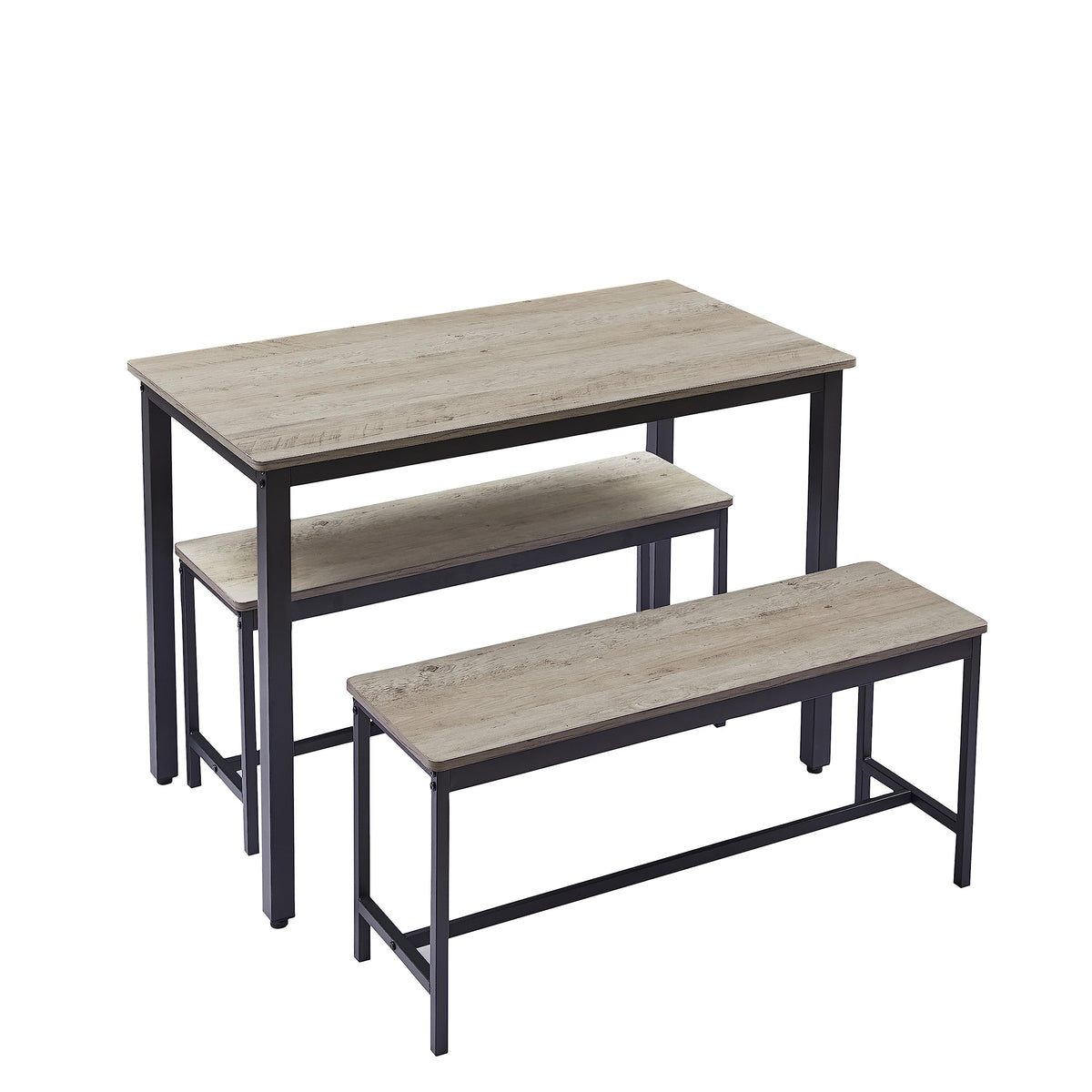 Counter Height Table Set with 2 Benches, 3-Piece