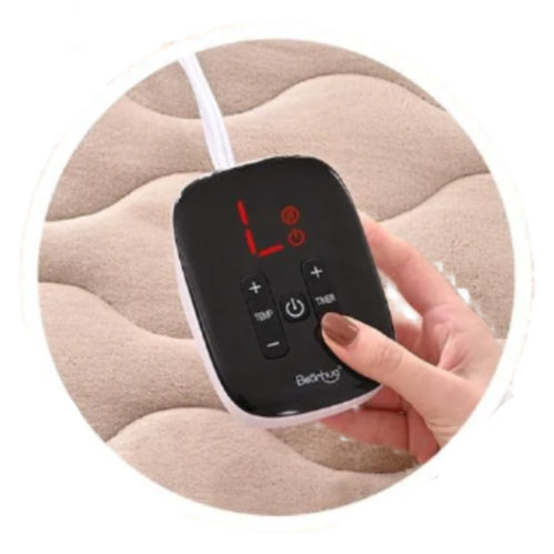 King Heated Mattress Pad, Dual Control Bed Warmer with 10 Heat Level