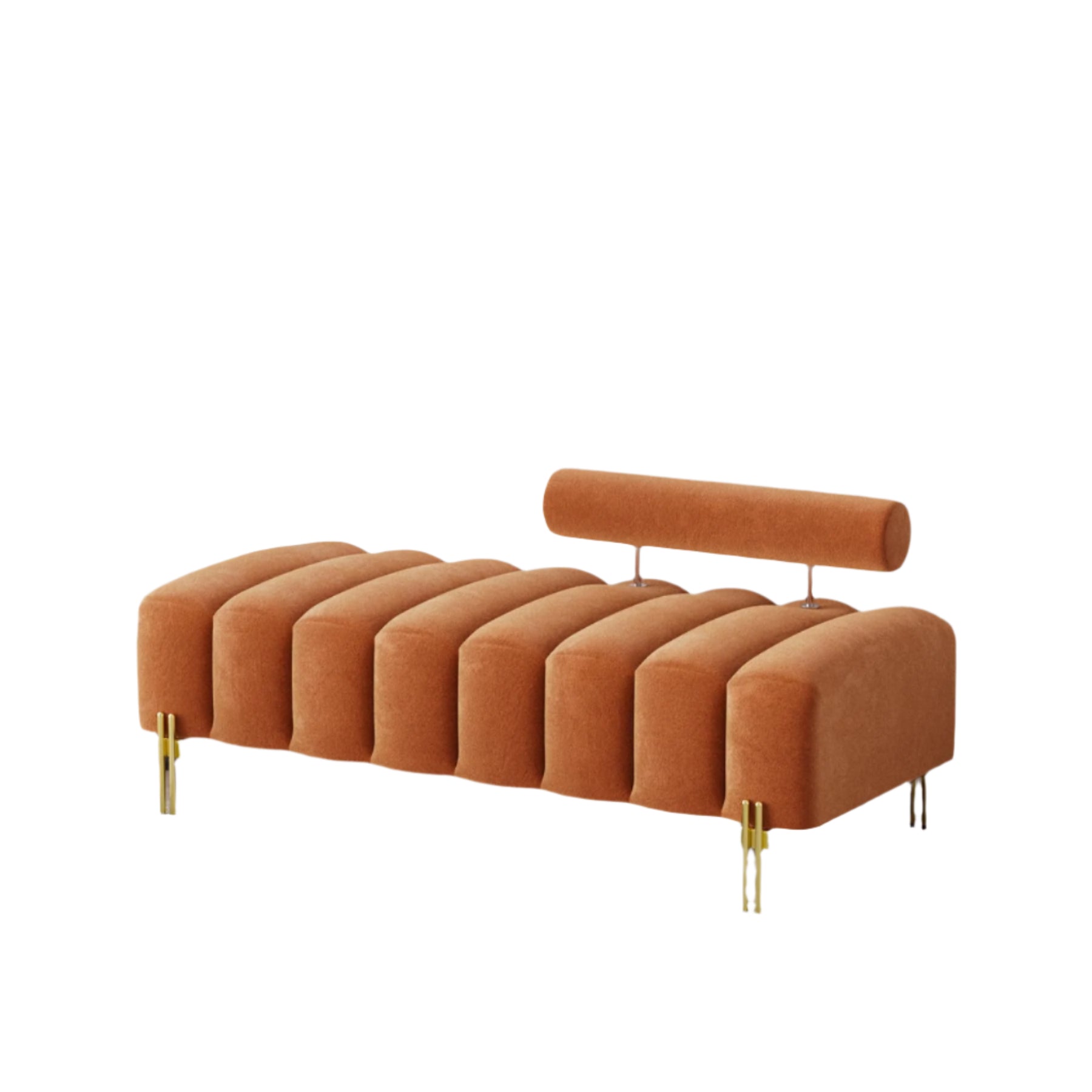Upholstered Bedroom Bench Ottoman with Adjustable Backrest