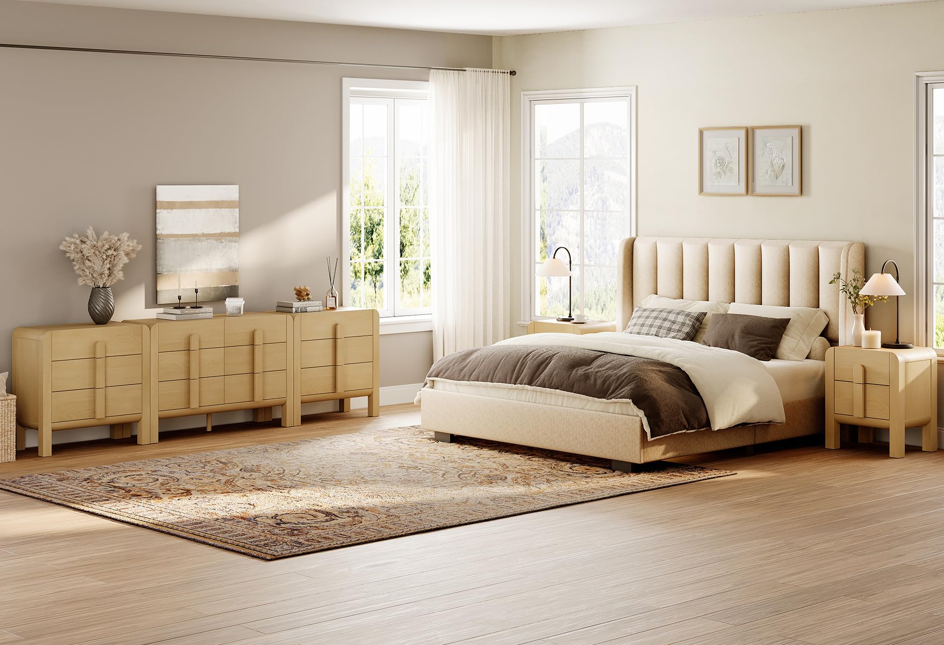 5 Piece Dresser and Nightstand Sets for Bedroom