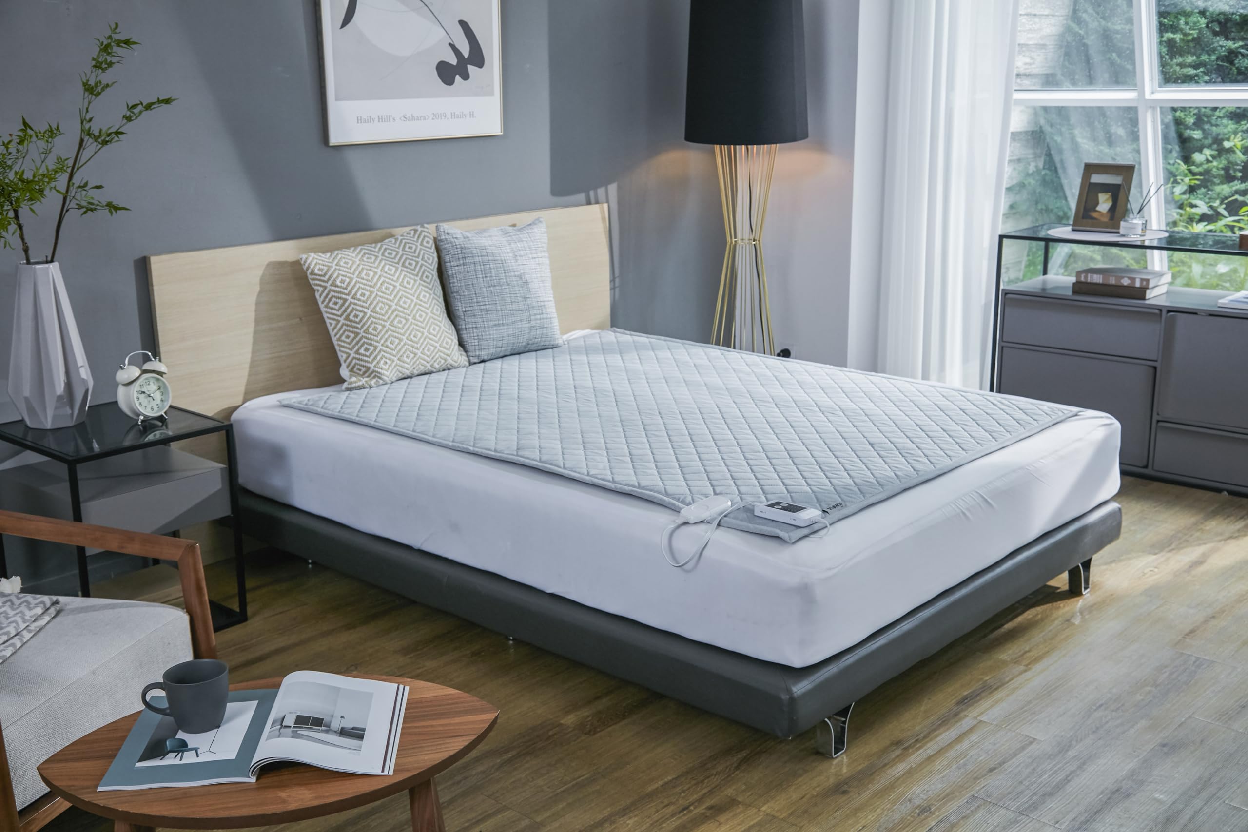 Heated Mattress Pad, Machine Washable, Auto 15 Hours Shut Off, 5 Heating Setting
