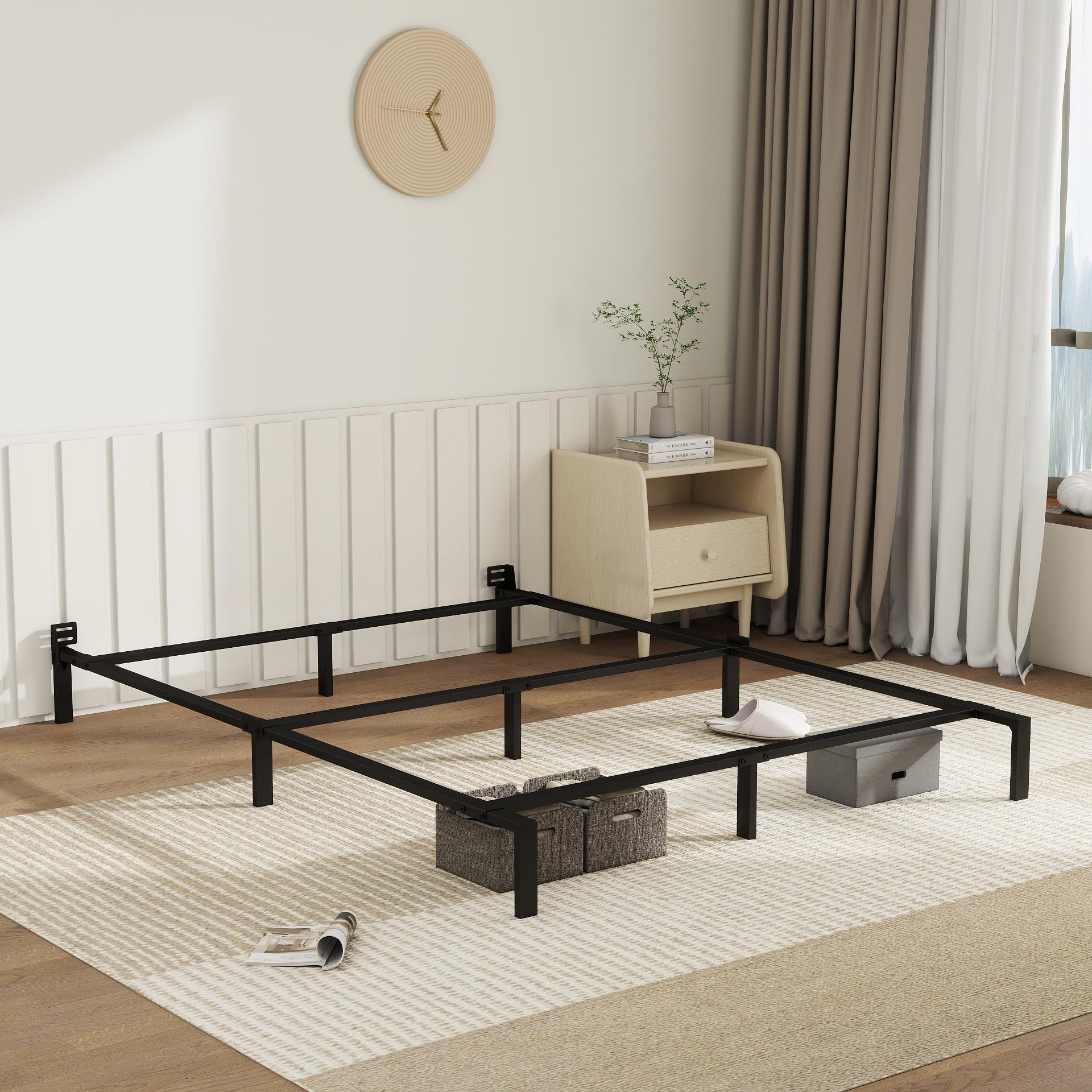 Metal Bed Frame / 7 Inch King Support Bed Frame for Box Spring