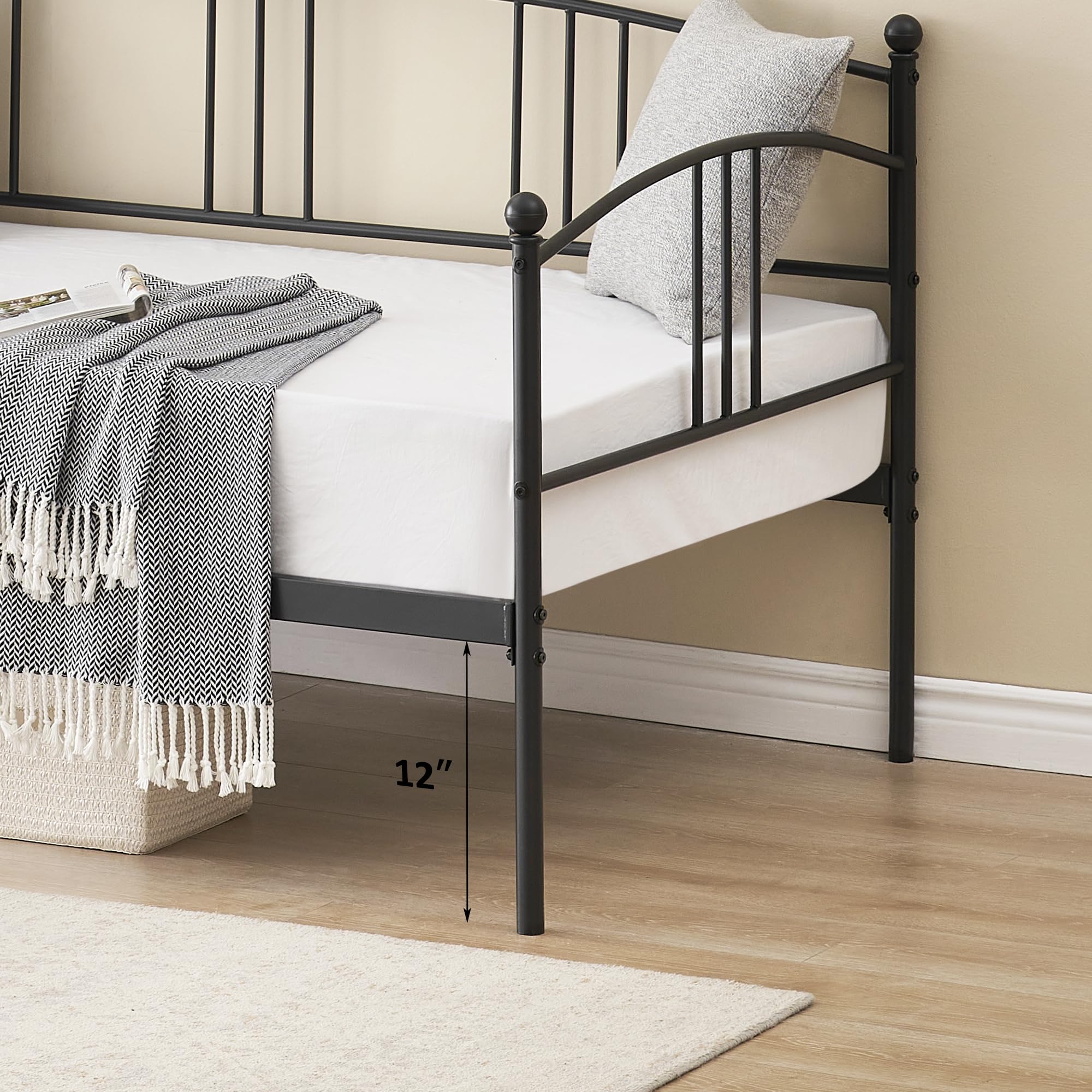 Trundle, Metal Twin Size Day Bed