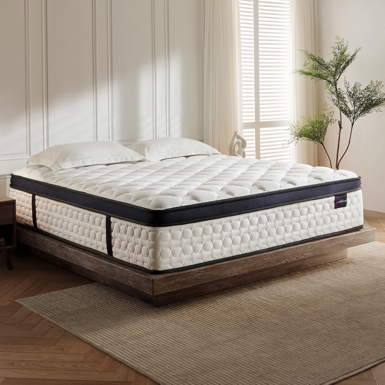 Queen Size Mattress,12 Inch Hybrid Mattress in a Box