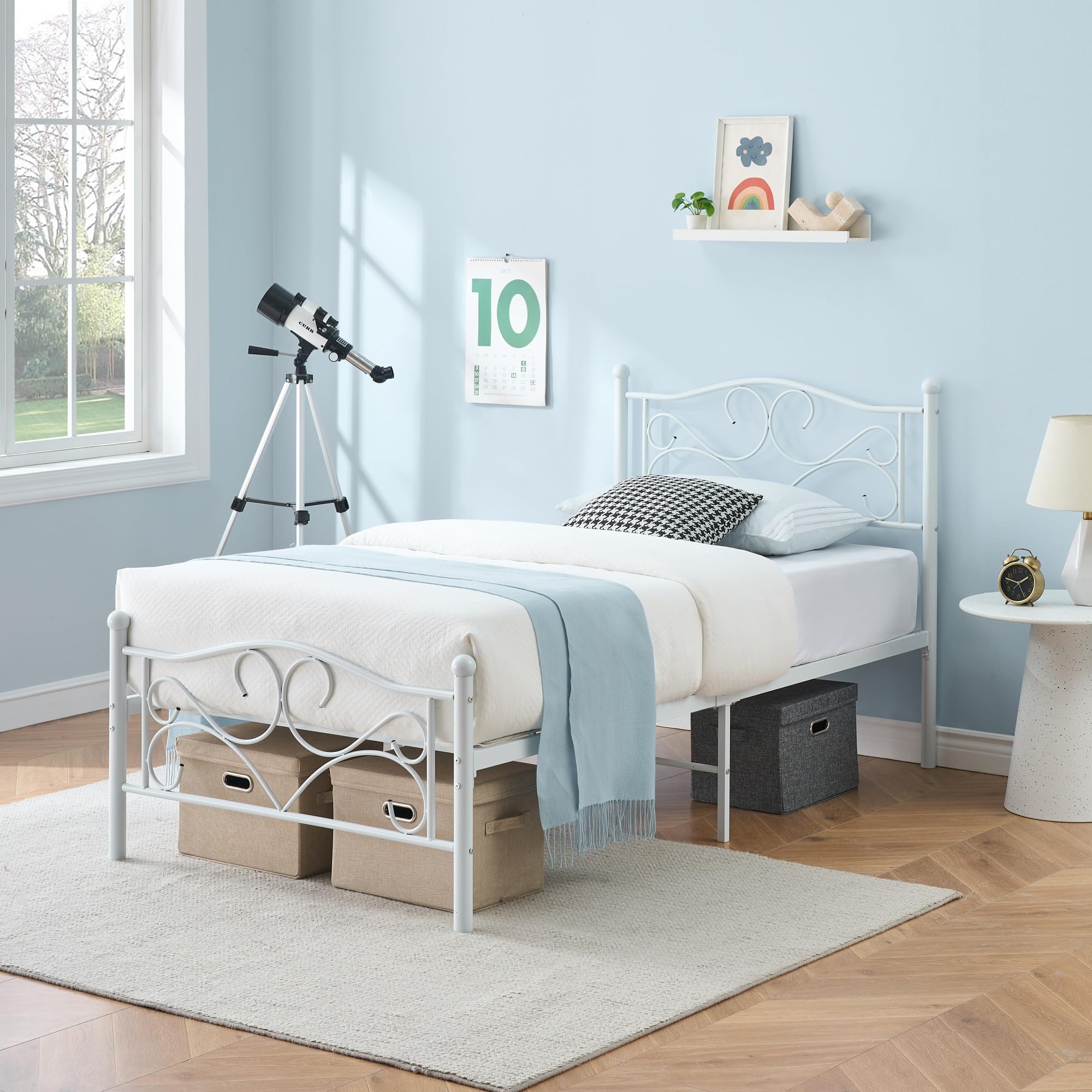 Twin Bed Frames, Twin Size Bed Frame with Headboard