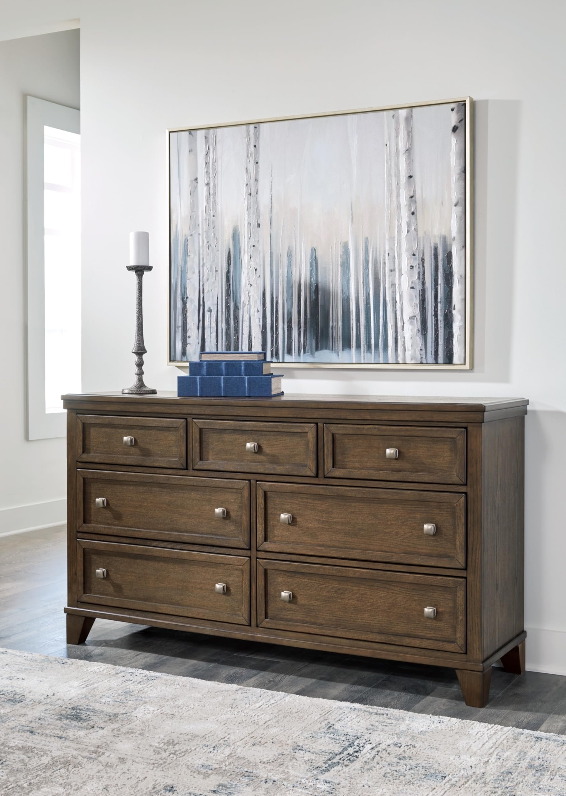 Shawbeck Casual 7 Drawer Dresser with Felt-Lined Top Drawer and Safety Stop