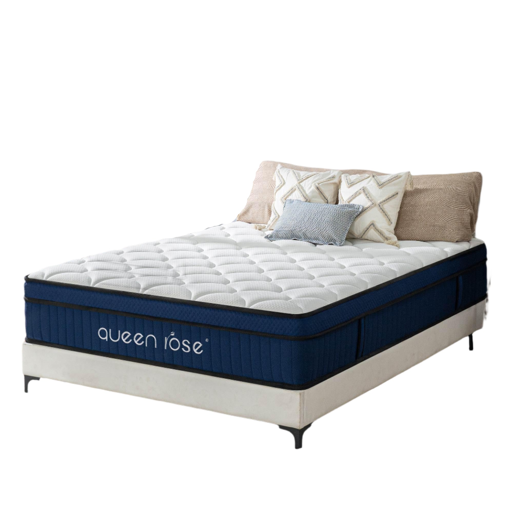 ROSE King Mattress, 10 Inch King Size Hybrid Mattress in a Box, Pillowtop Memory