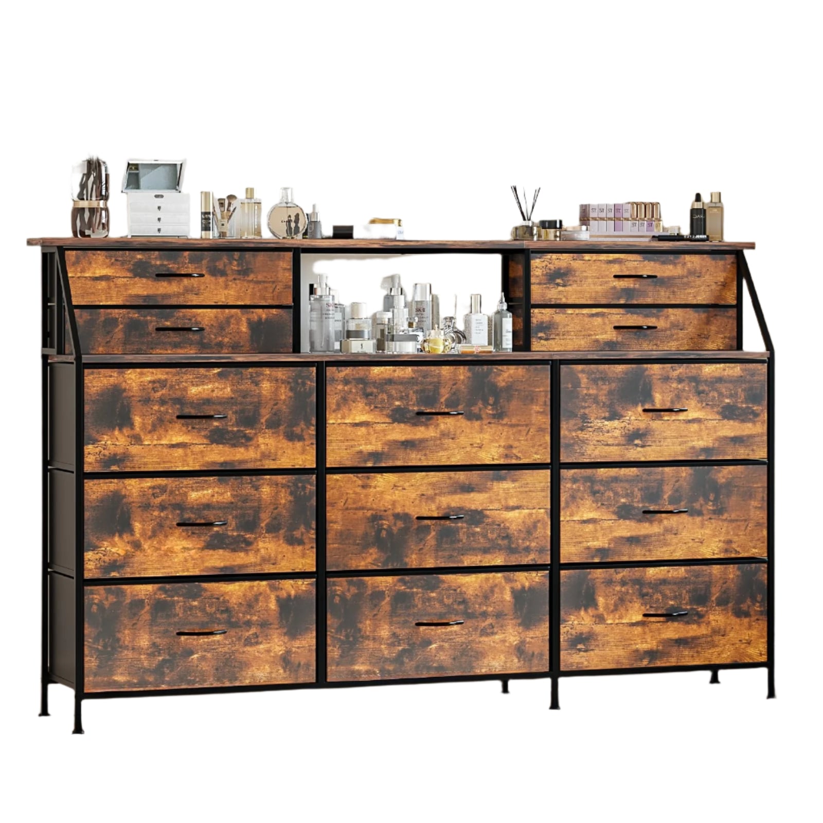 72" Long Dresser for Bedroom, 13 Fabric Drawers Dresser for Closet